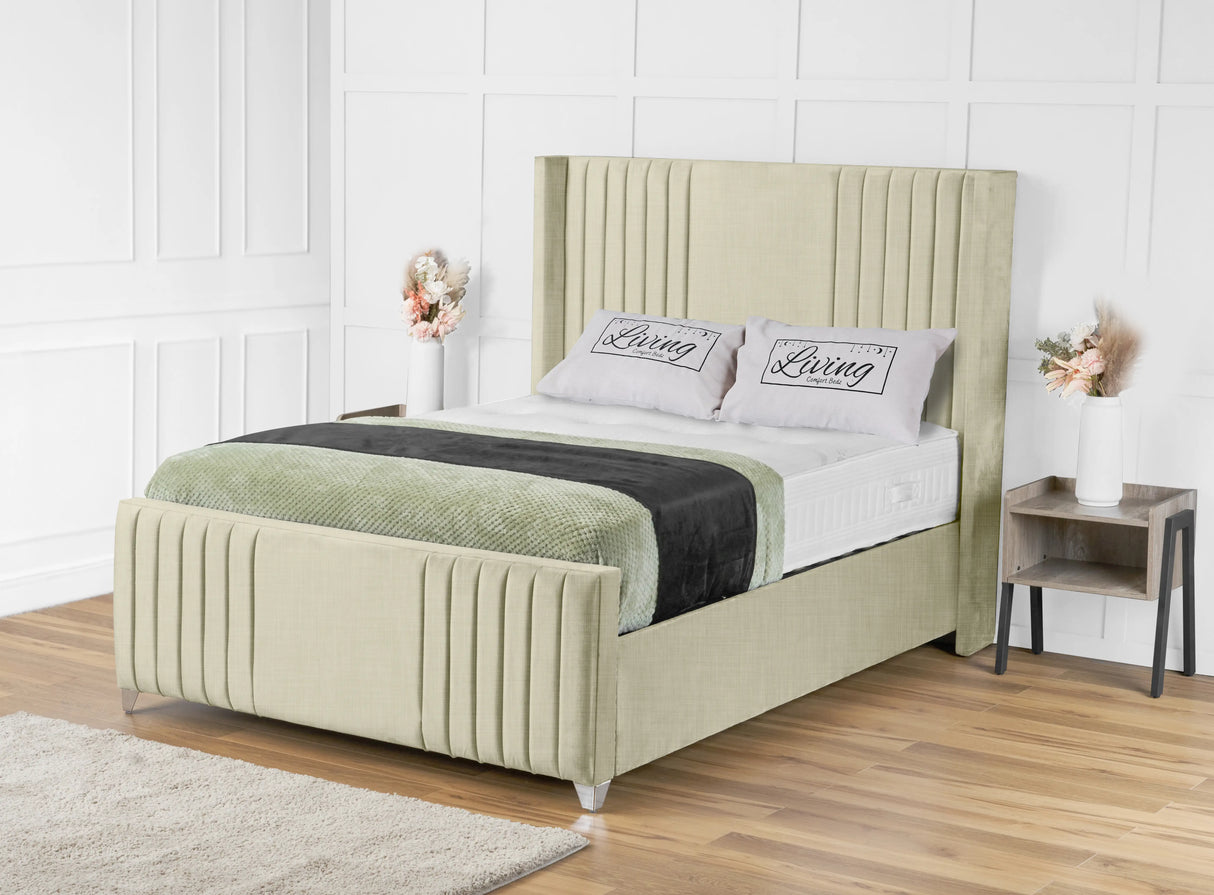 Elise Wingback Upholstered Bed