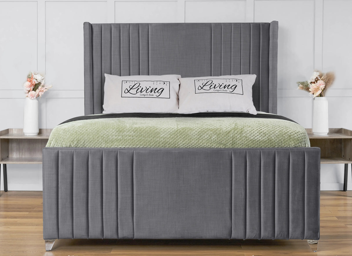 Elise Wingback Upholstered Bed