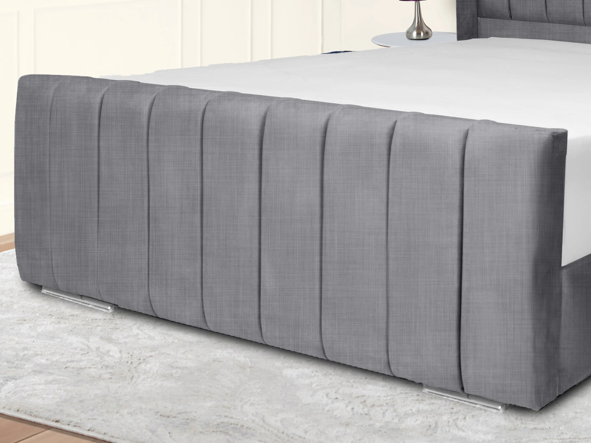 Sara Wingback Upholstered Bed