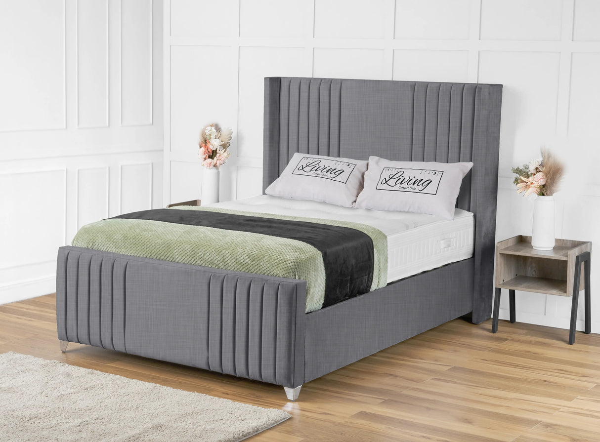 Elise Wingback Upholstered Bed