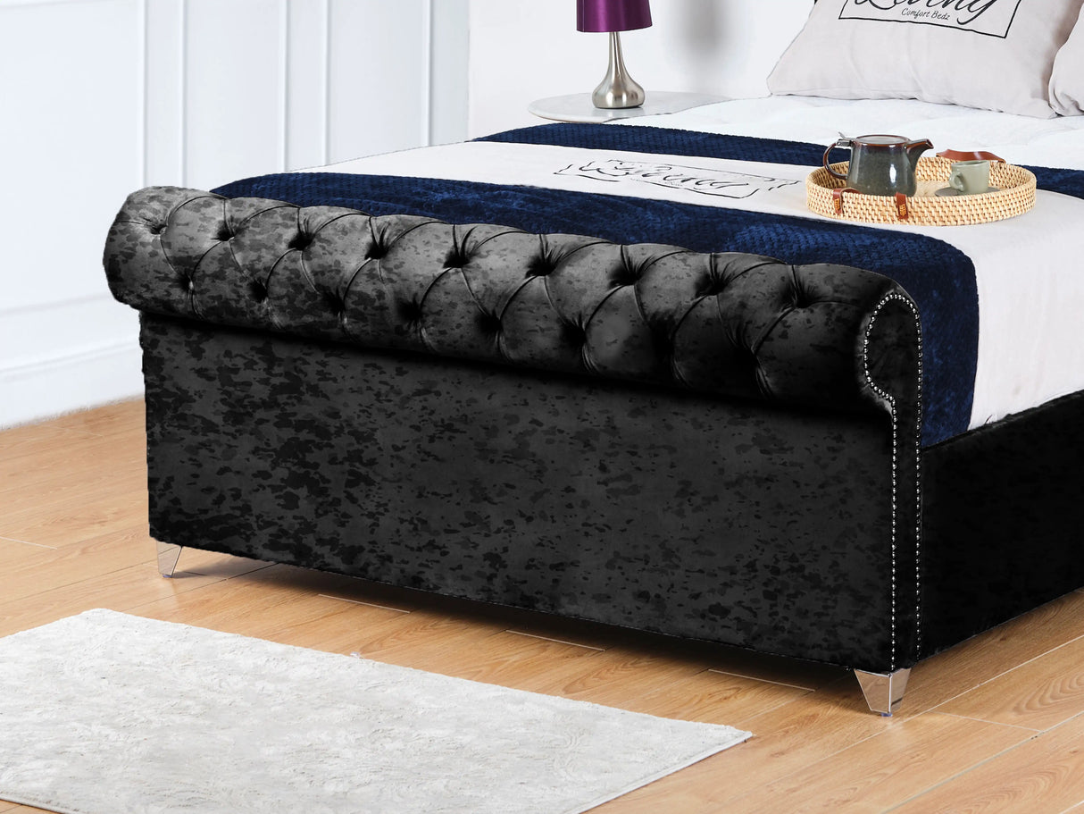 Chesterfield Sleigh Upholstered Bed