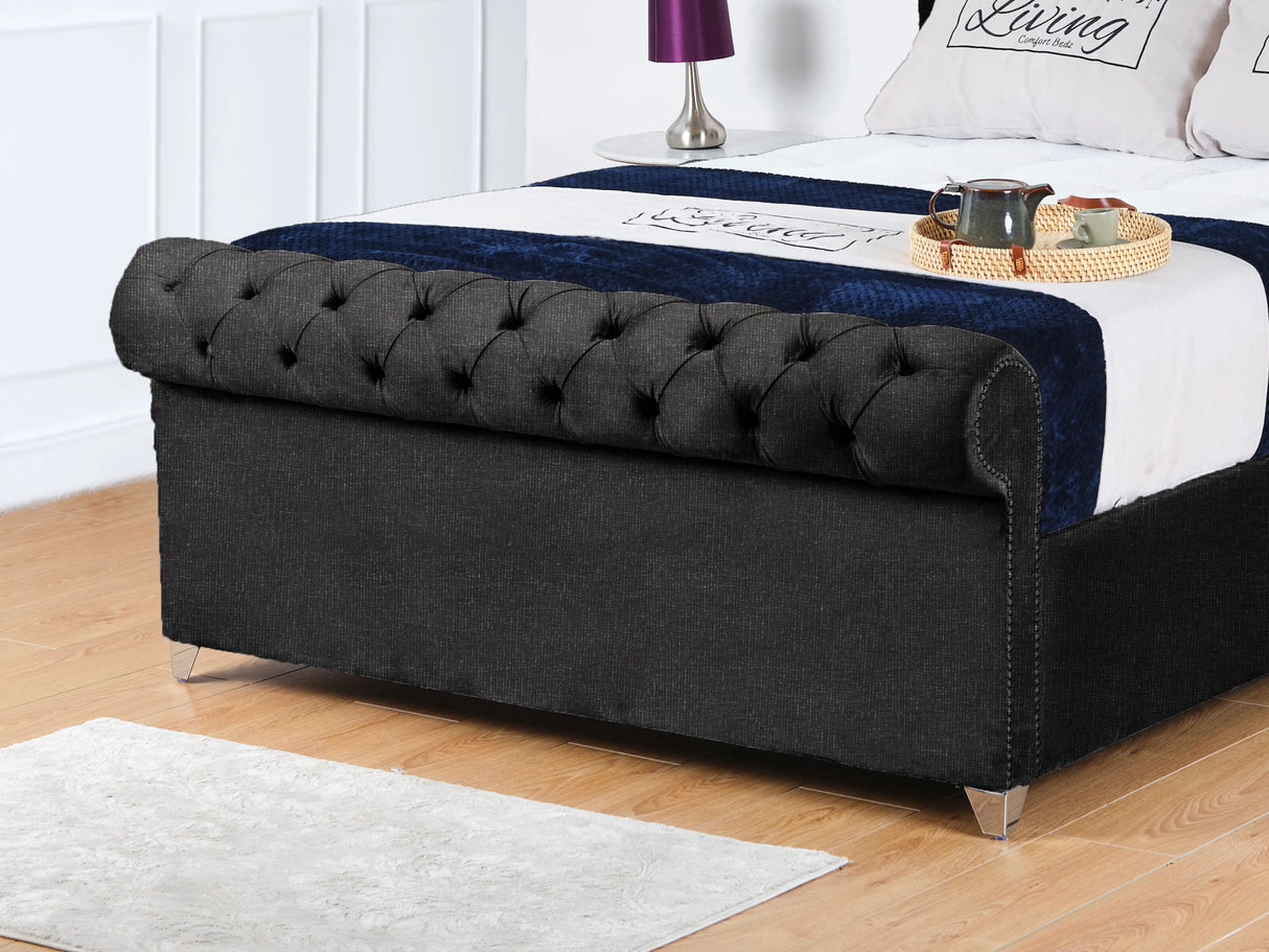 Chesterfield Sleigh Upholstered Bed