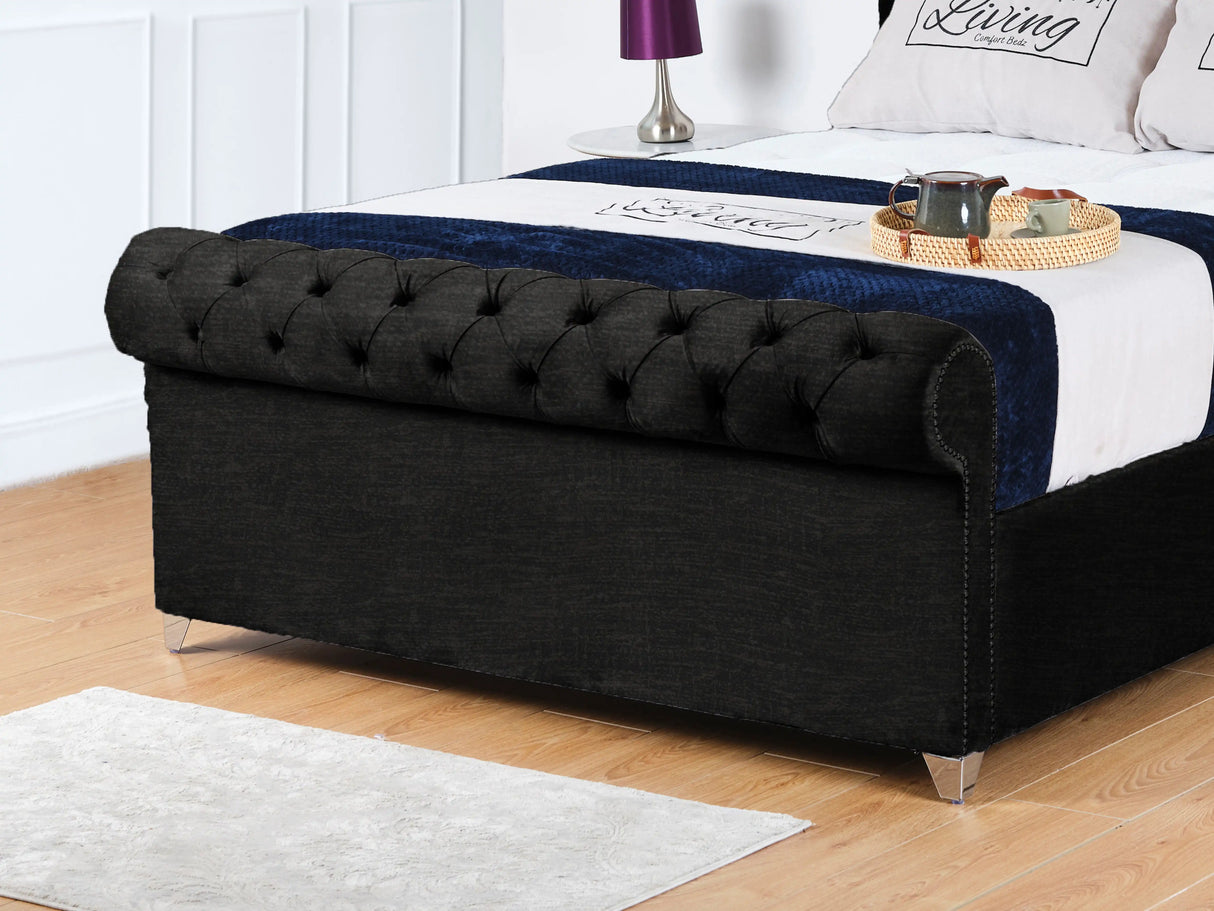 Chesterfield Sleigh Upholstered Bed