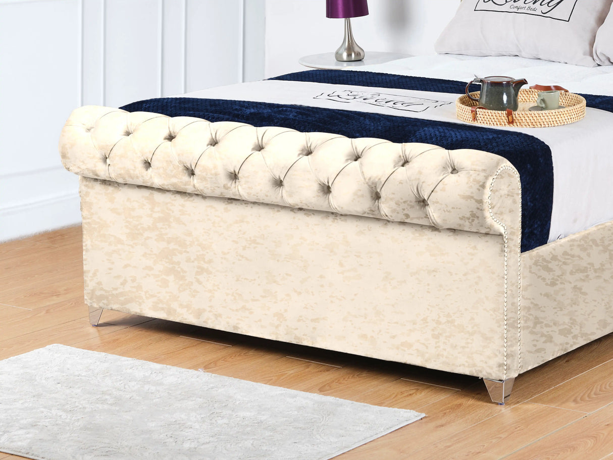Chesterfield Sleigh Upholstered Bed