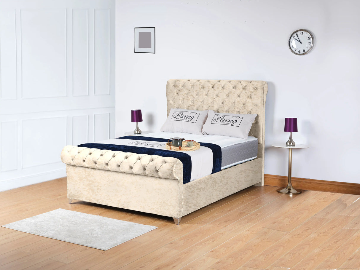 Chesterfield Sleigh Upholstered Bed