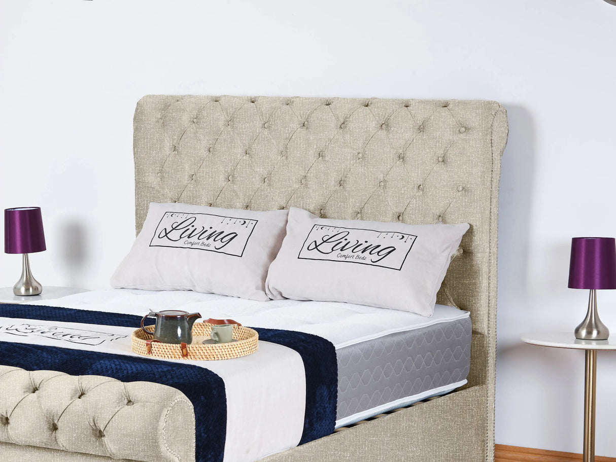 Chesterfield Sleigh Upholstered Bed