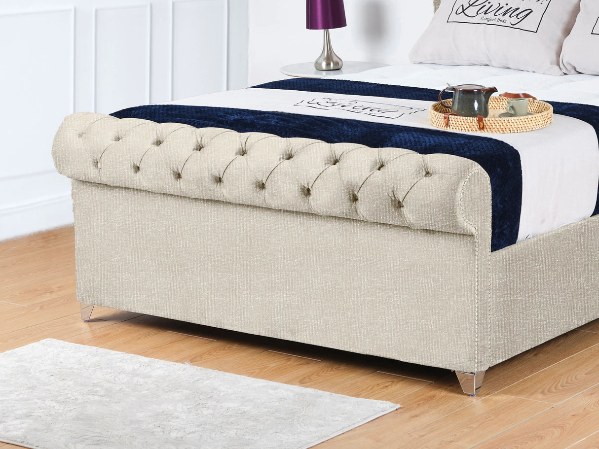 Chesterfield Sleigh Upholstered Bed