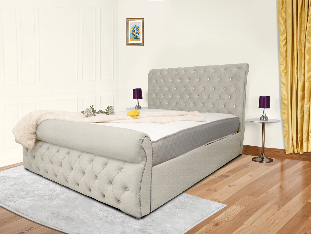 Swanzy Sleigh Upholstered Bed