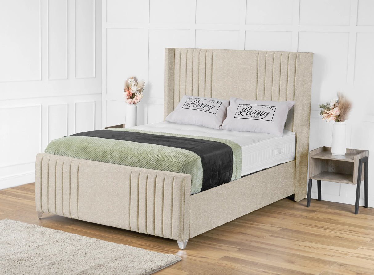 Elise Wingback Upholstered Bed