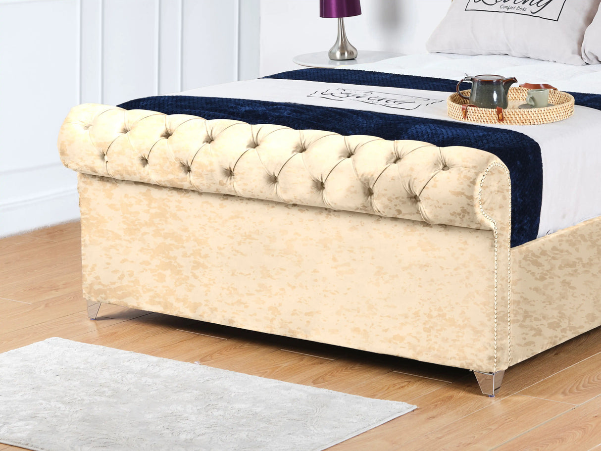 Chesterfield Sleigh Upholstered Bed