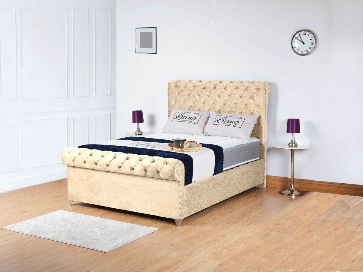 Chesterfield Sleigh Upholstered Bed