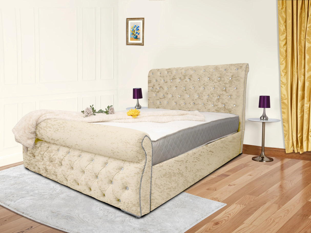 Swanzy Sleigh Upholstered Bed