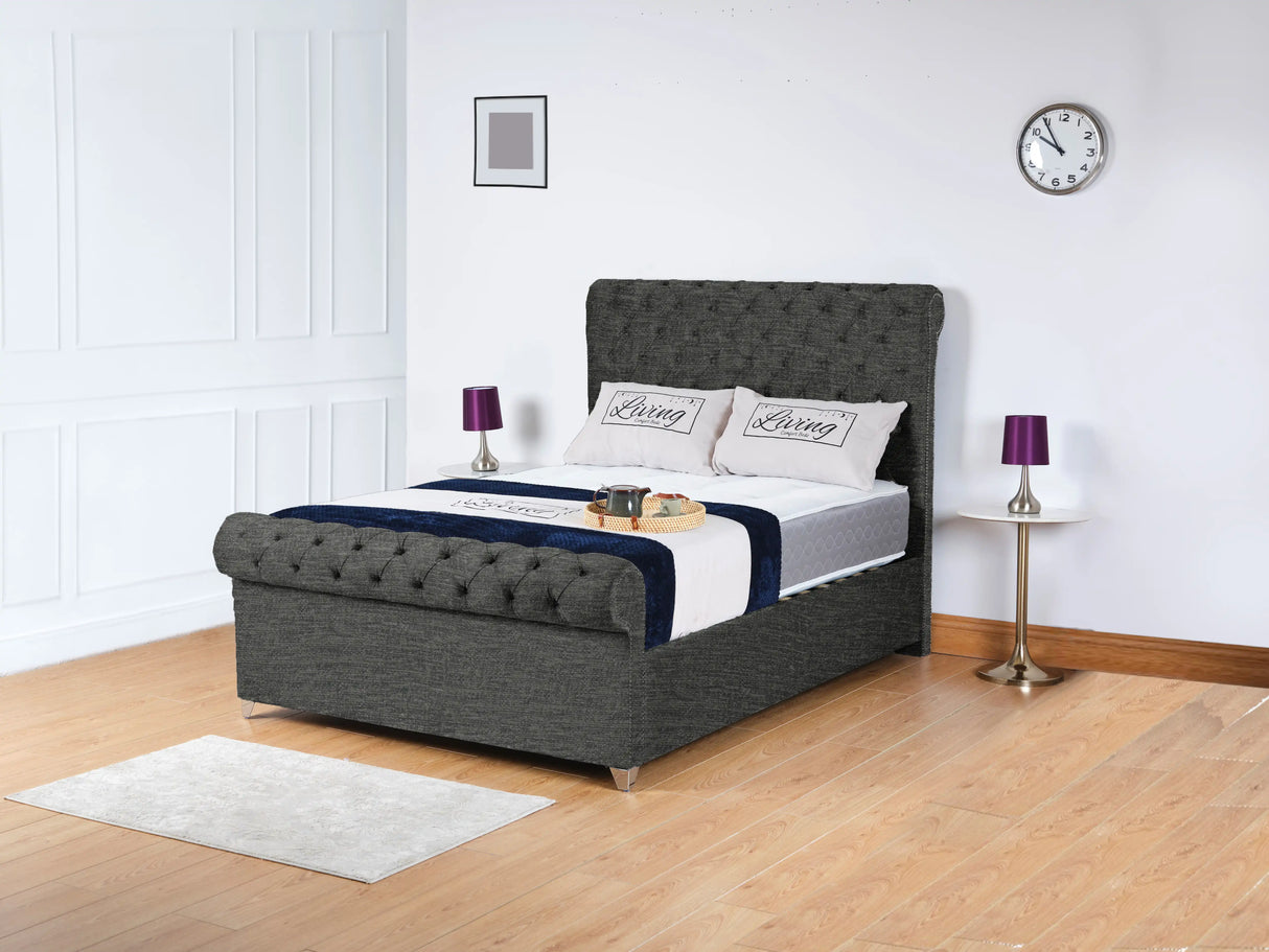 Chesterfield Sleigh Upholstered Bed