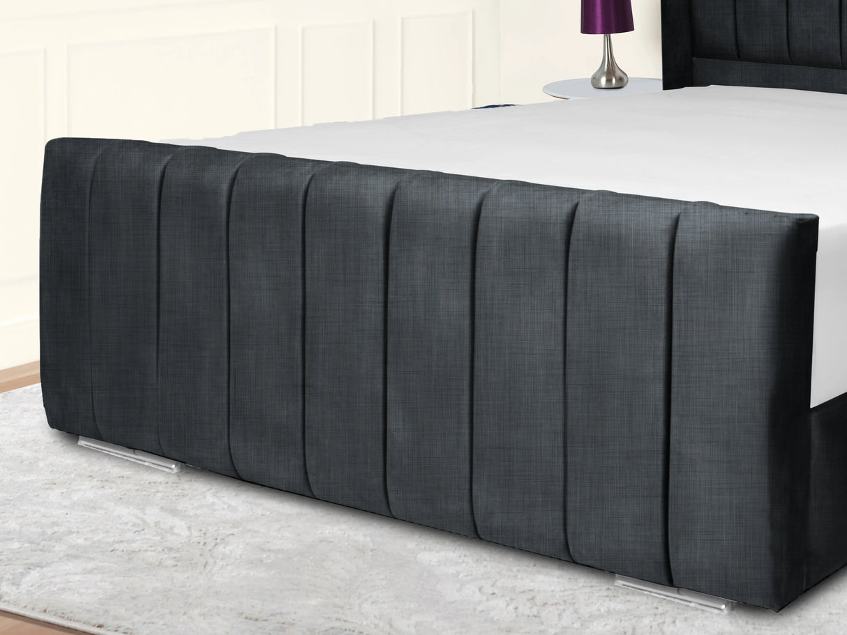 Sara Wingback Upholstered Bed