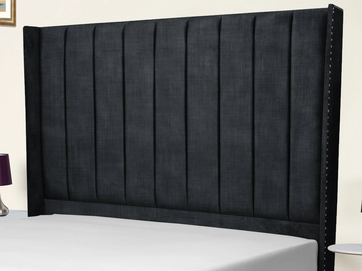 Sara Wingback Upholstered Bed