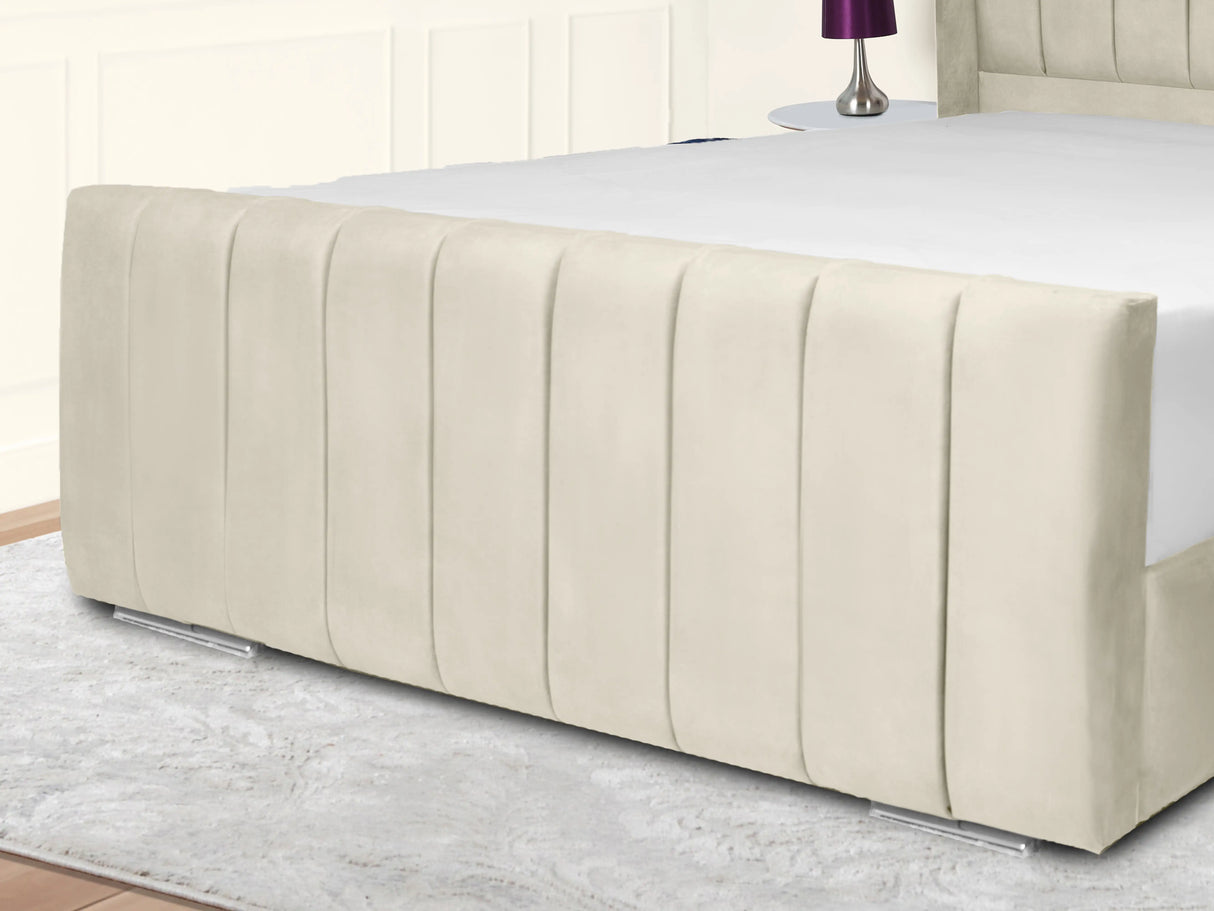 Sara Wingback Upholstered Bed