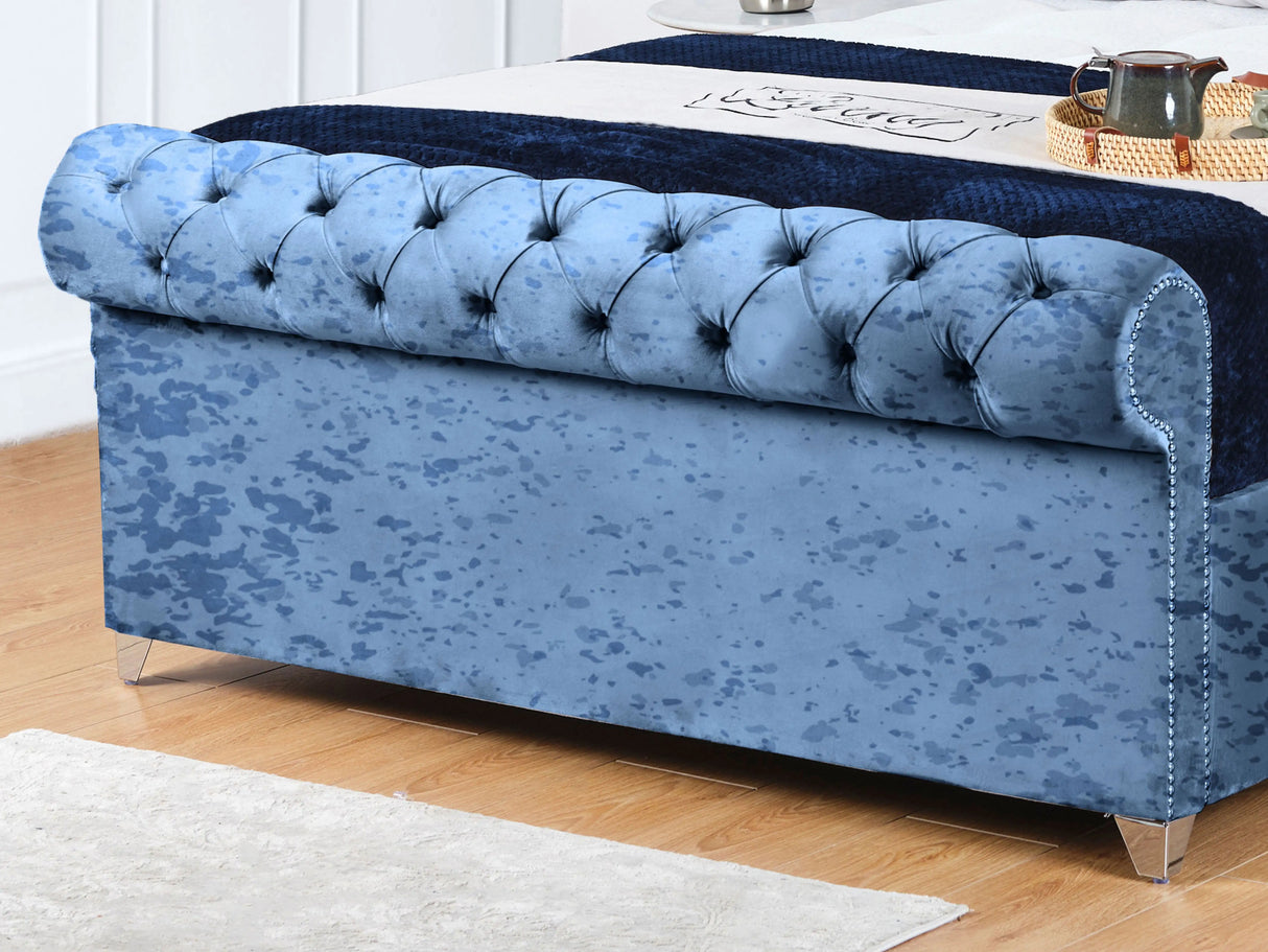 Chesterfield Sleigh Upholstered Bed