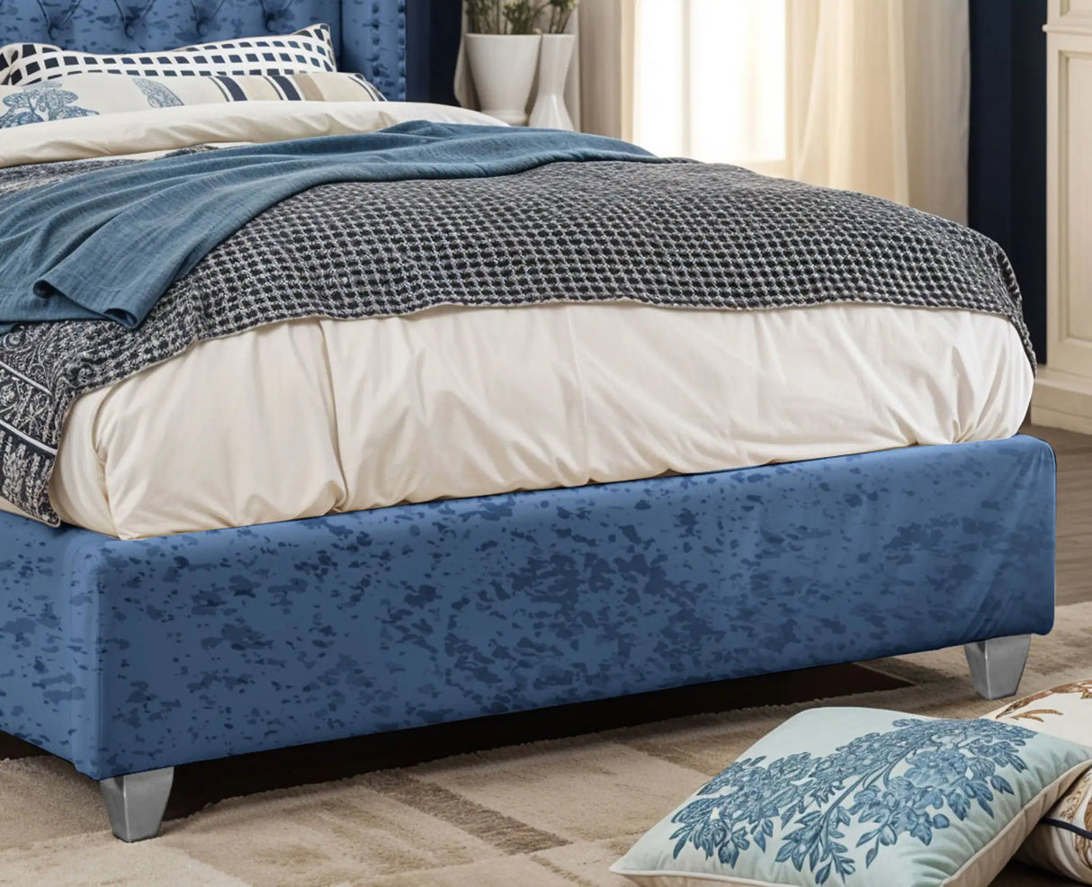 Chesterfield Wingback Upholstered Bed