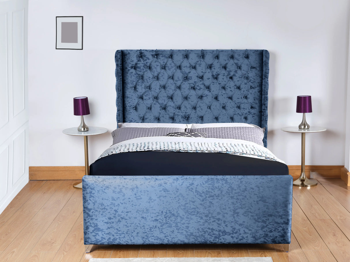 Monarch Wingback Upholstered Bed