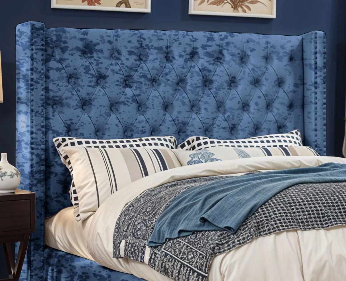 Chesterfield Wingback Upholstered Bed