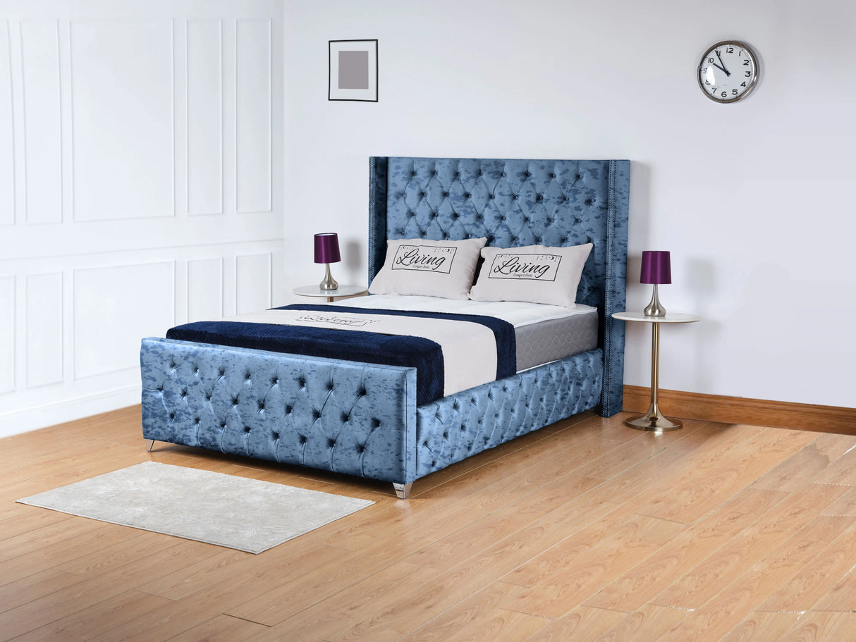 Kensington Wingback Upholstered Bed