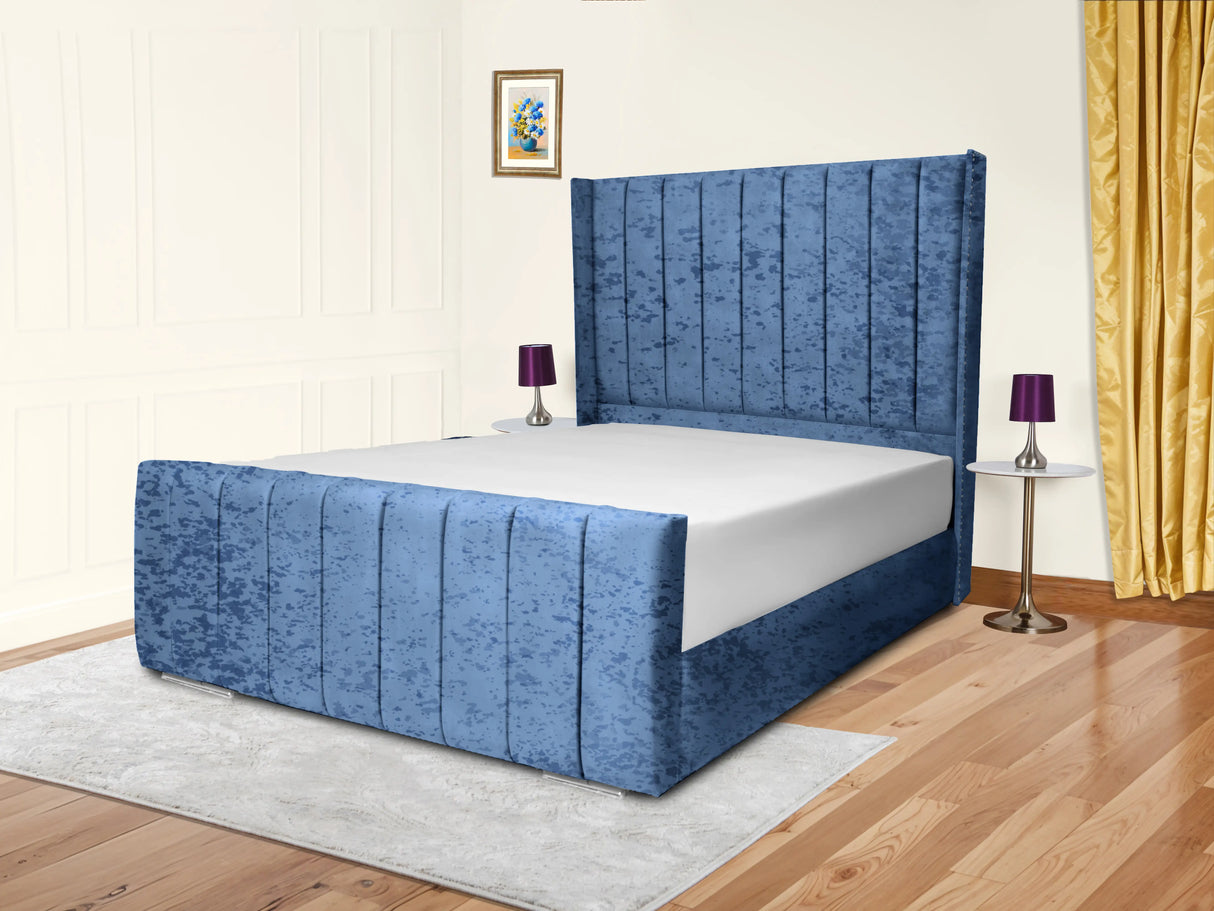 Sara Wingback Upholstered Bed