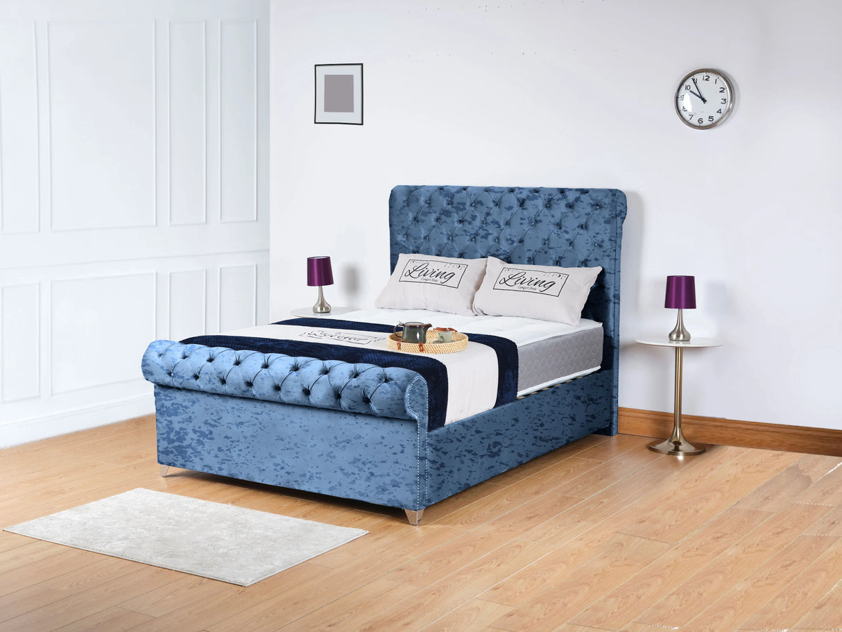 Chesterfield Sleigh Upholstered Bed
