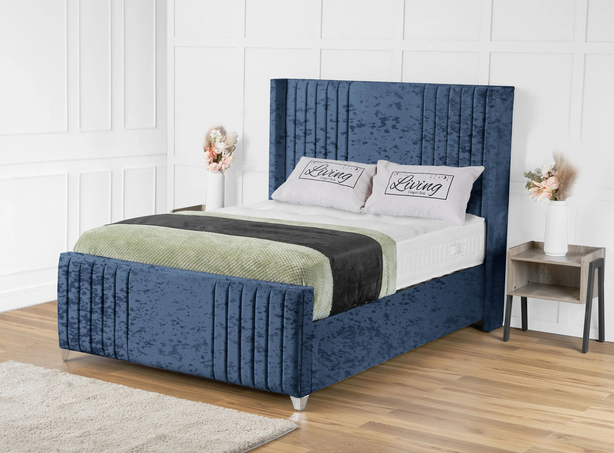 Elise Wingback Upholstered Bed