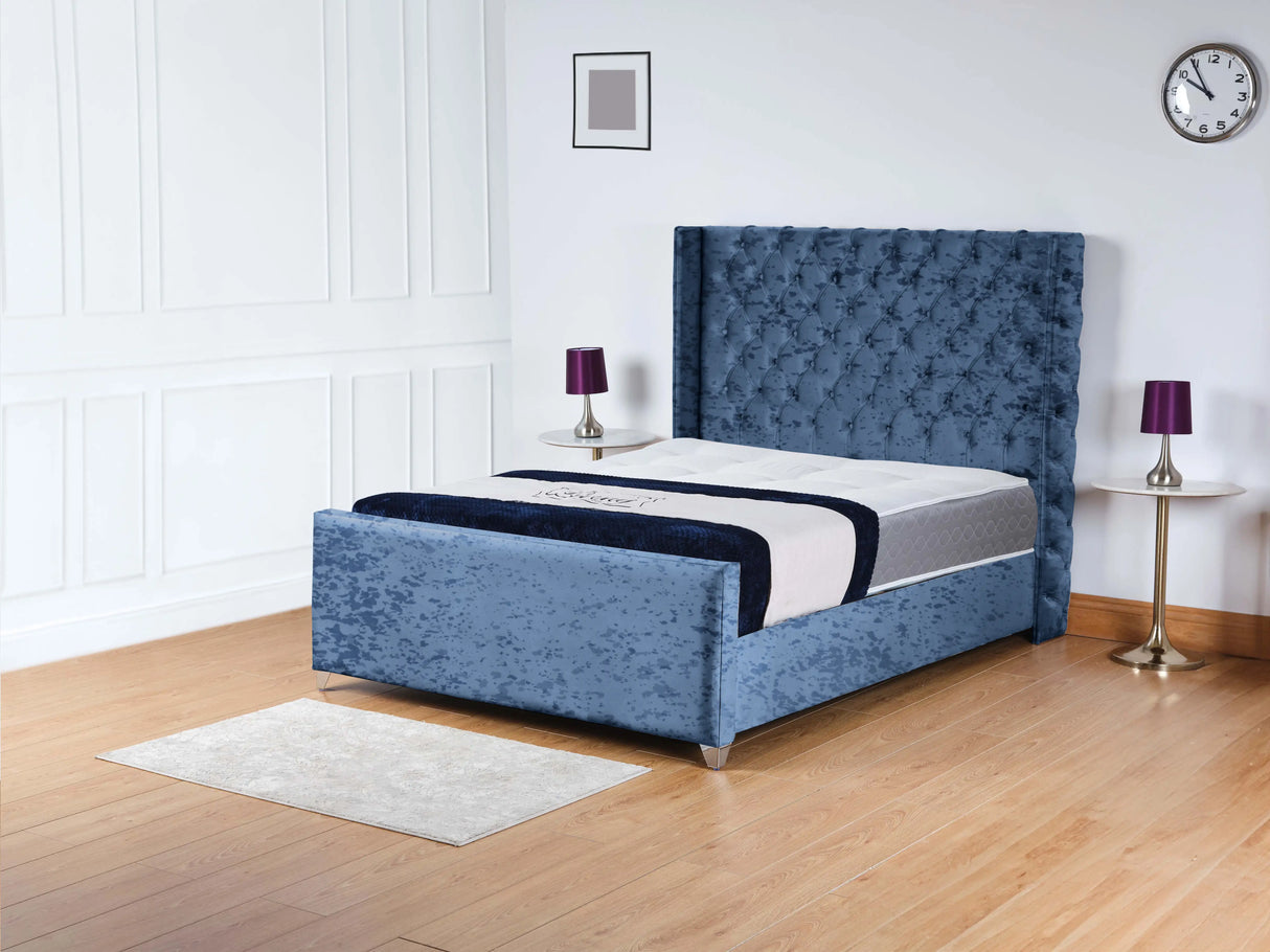Monarch Wingback Upholstered Bed