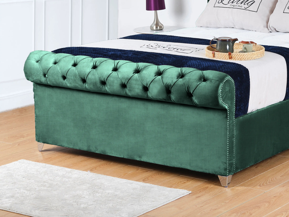 Chesterfield Sleigh Upholstered Bed