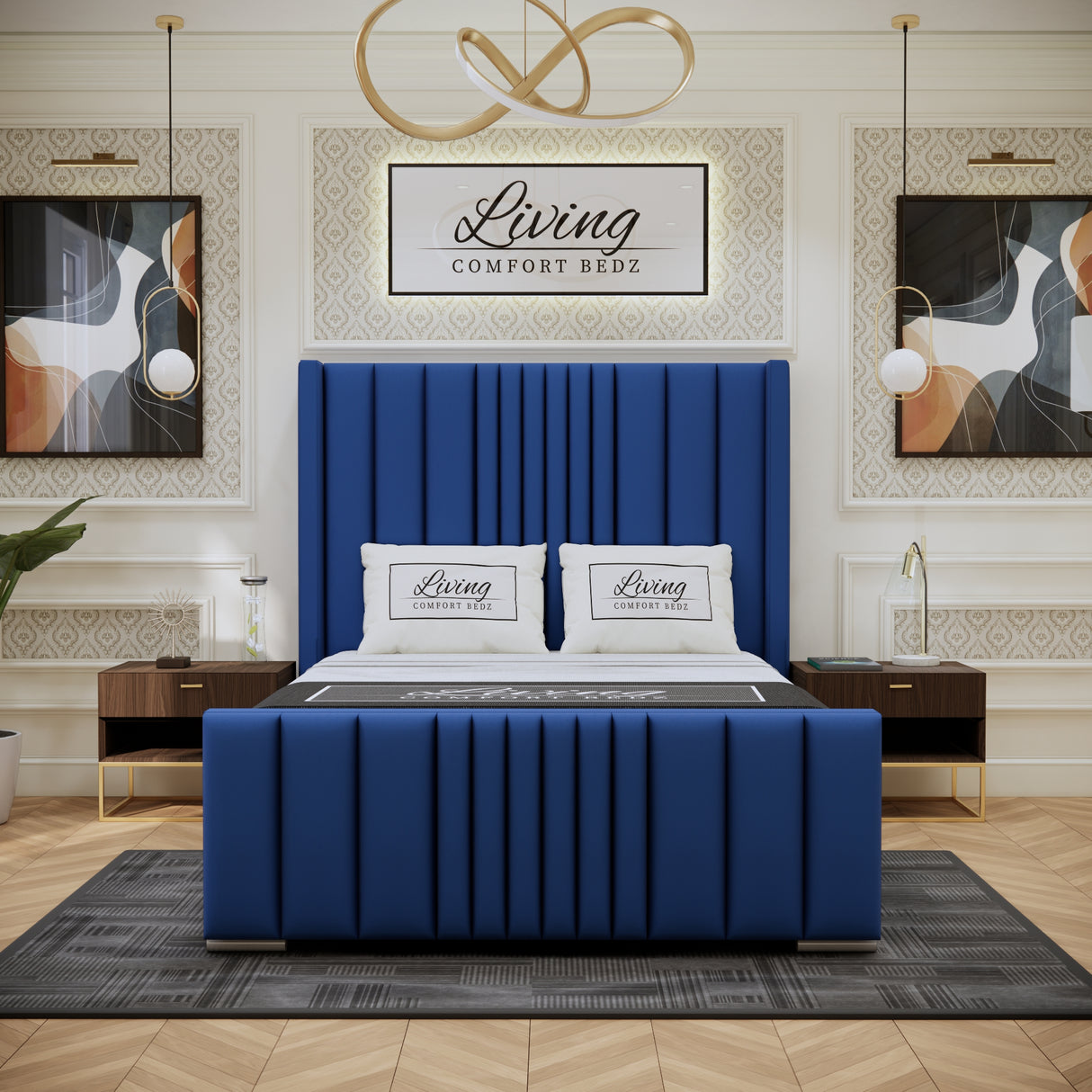 Valencia Lined Wings Signature Bed