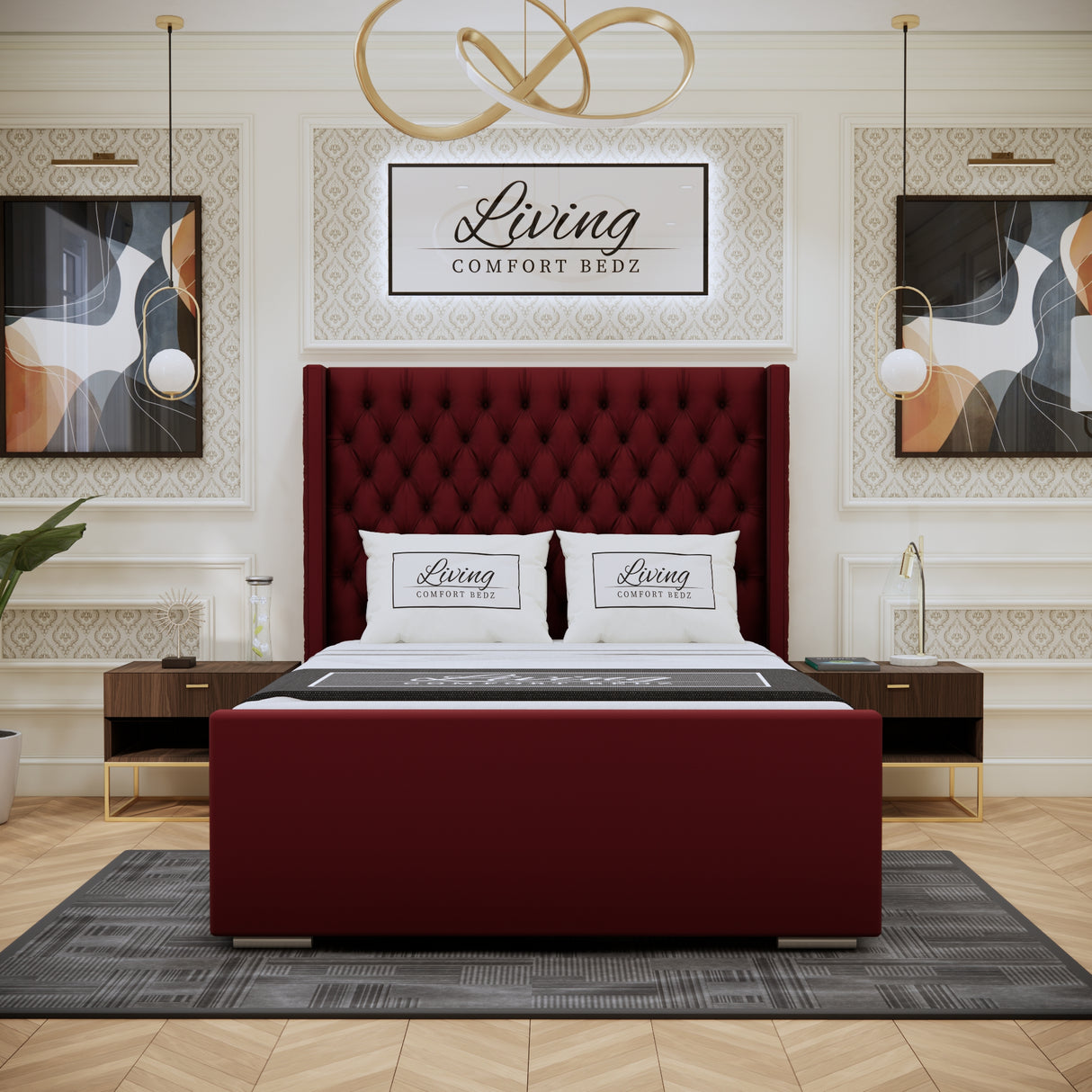 Luxury Montana Wingback Signature Bed