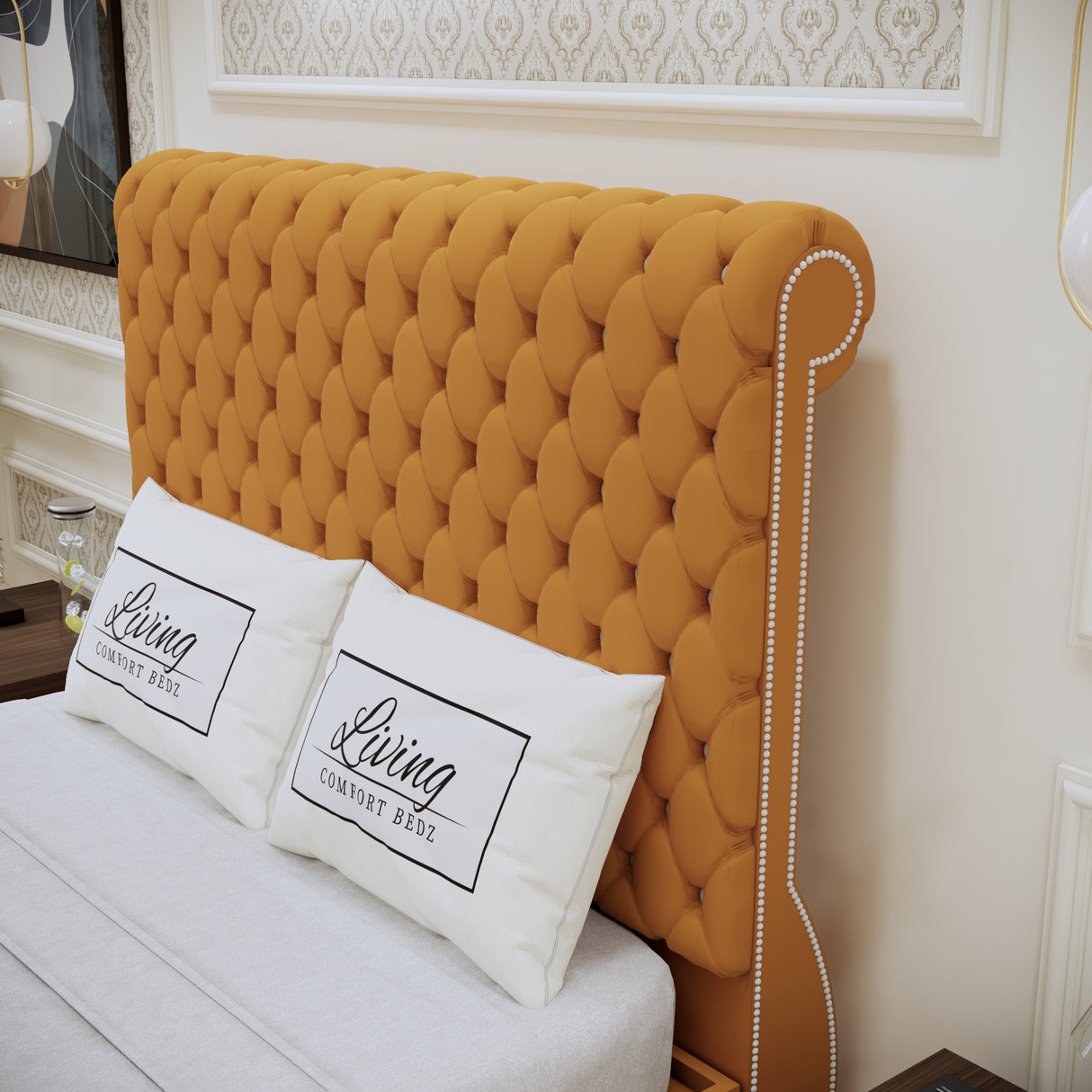 Swan Sleigh Chesterfield Signature Bed