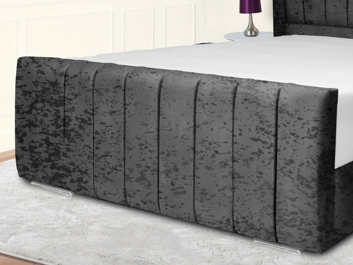 Sara Wingback Upholstered Bed