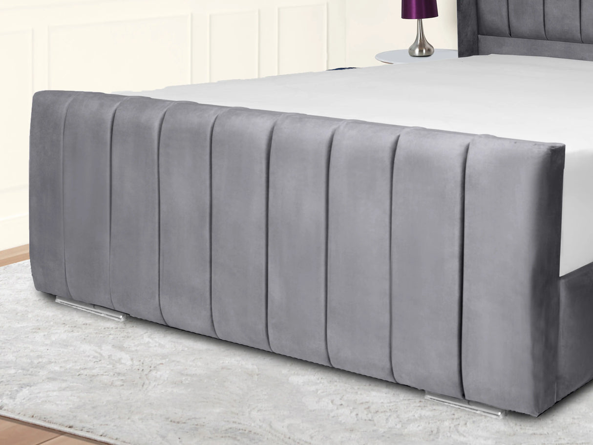 Sara Wingback Upholstered Bed