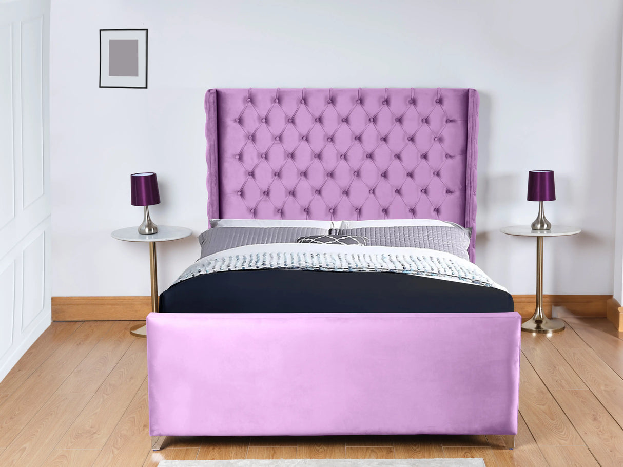 Monarch Wingback Upholstered Bed