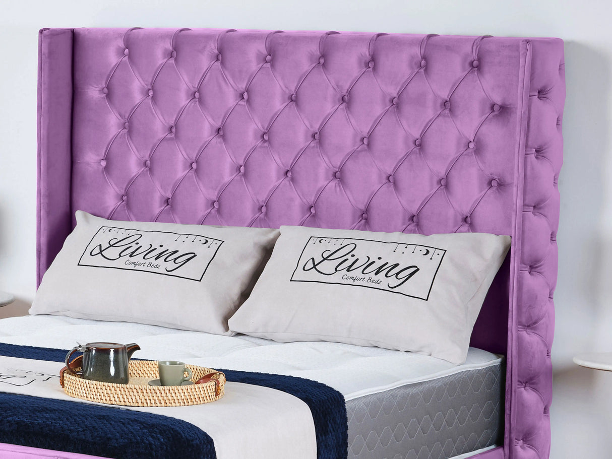 Windsor Wingback Upholstered Bed