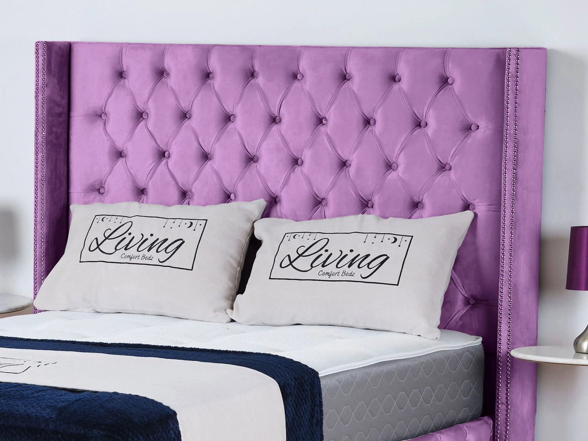 Kensington Wingback Upholstered Bed