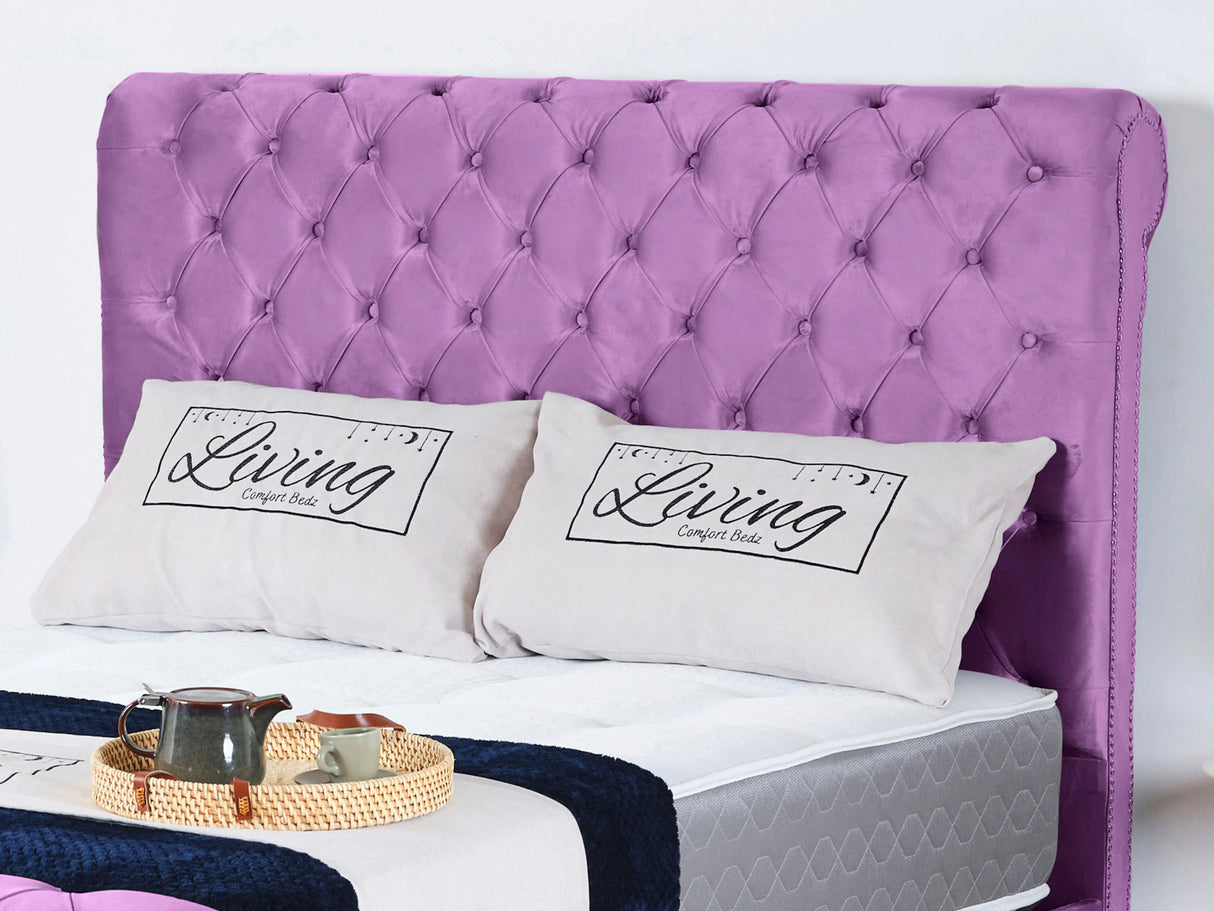 Chesterfield Sleigh Upholstered Bed