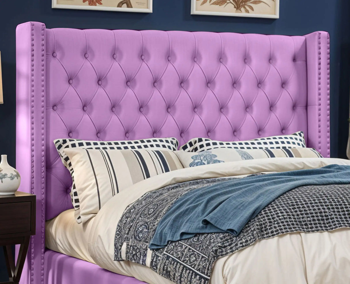 Chesterfield Wingback Upholstered Bed
