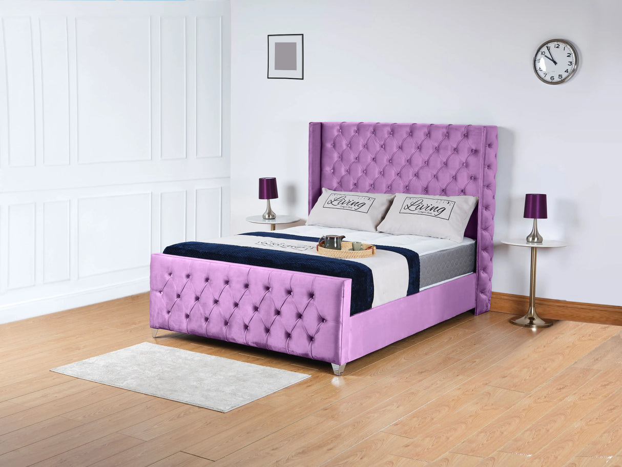 Windsor Wingback Upholstered Bed