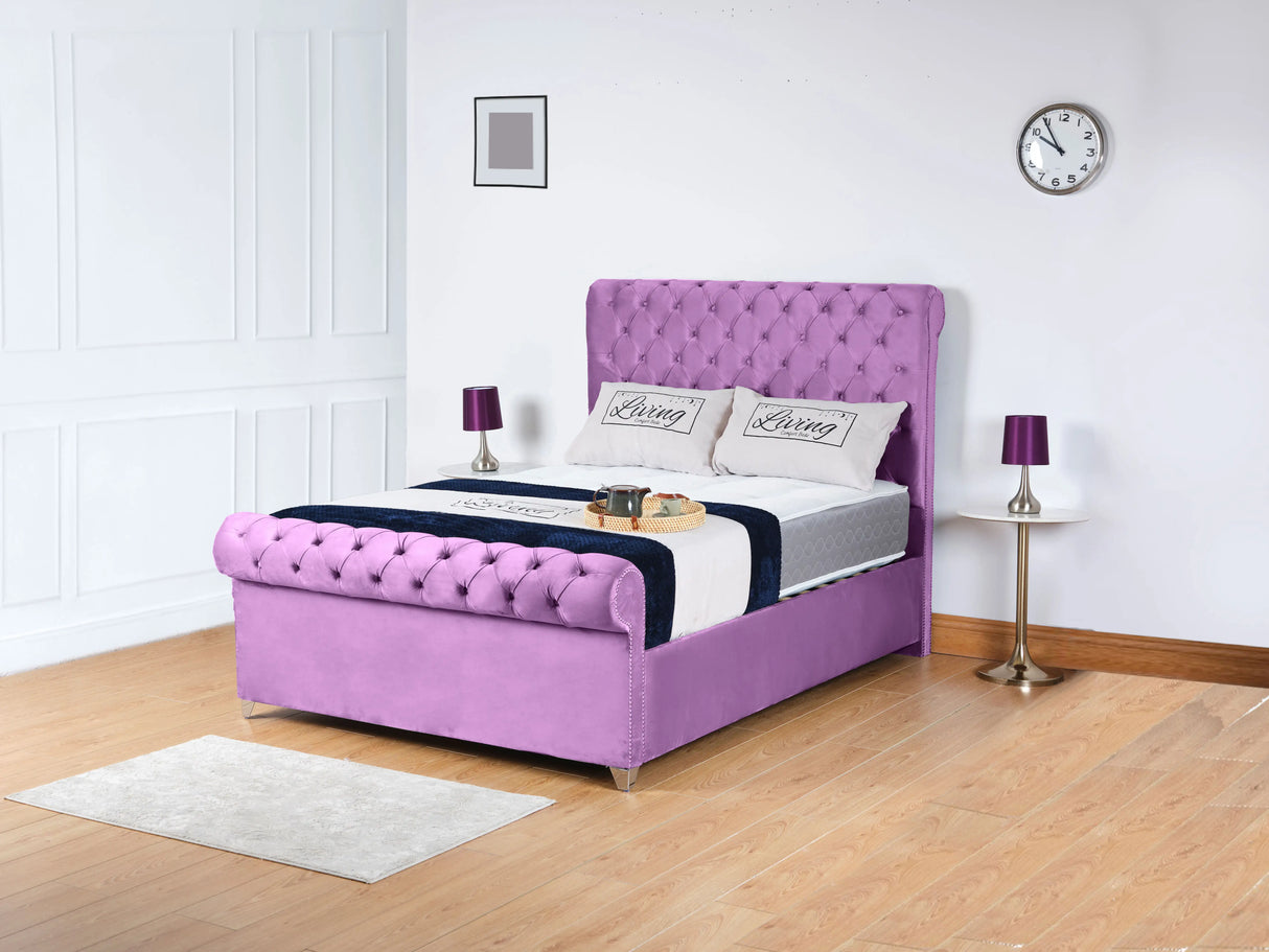 Chesterfield Sleigh Upholstered Bed