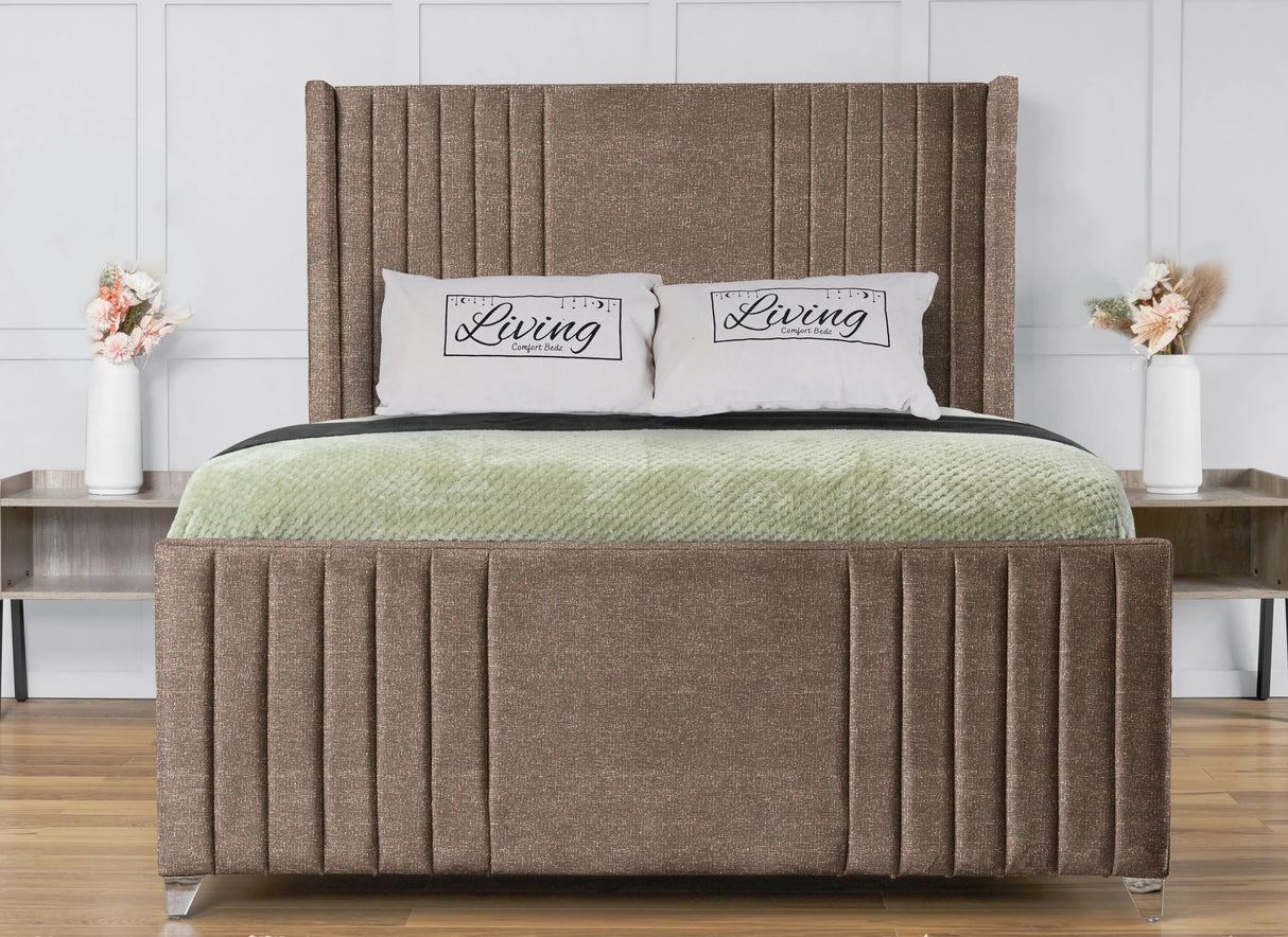 Elise Wingback Upholstered Bed