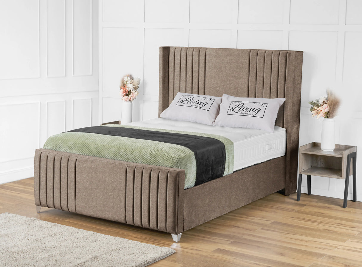 Elise Wingback Upholstered Bed