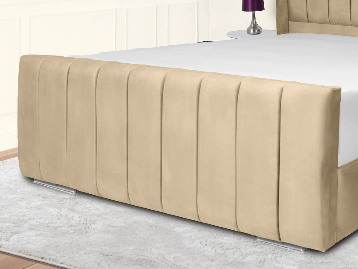Sara Wingback Upholstered Bed