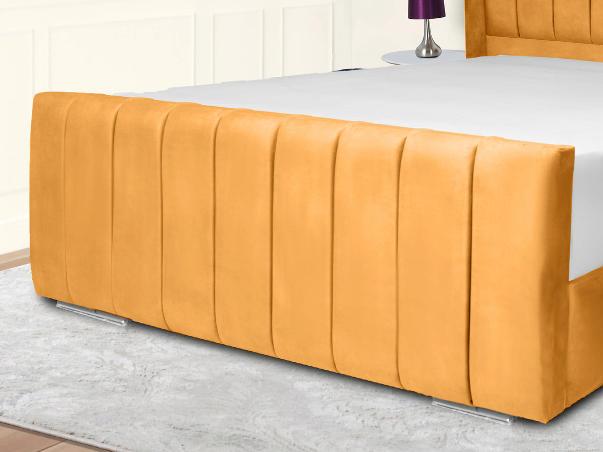 Sara Wingback Upholstered Bed
