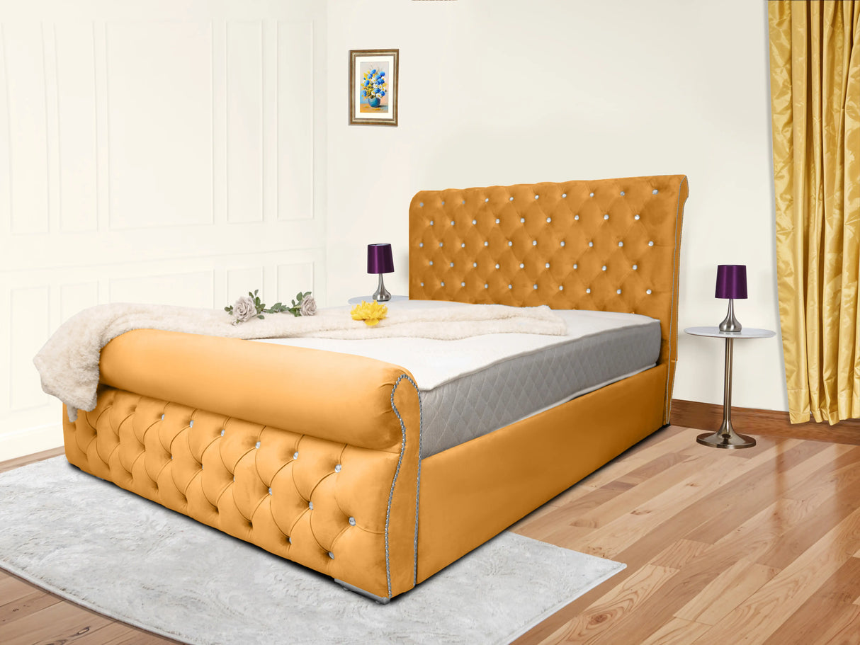 Swanzy Sleigh Upholstered Bed