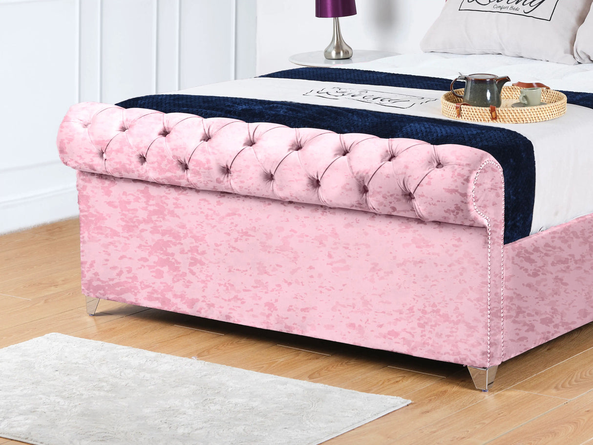 Chesterfield Sleigh Upholstered Bed