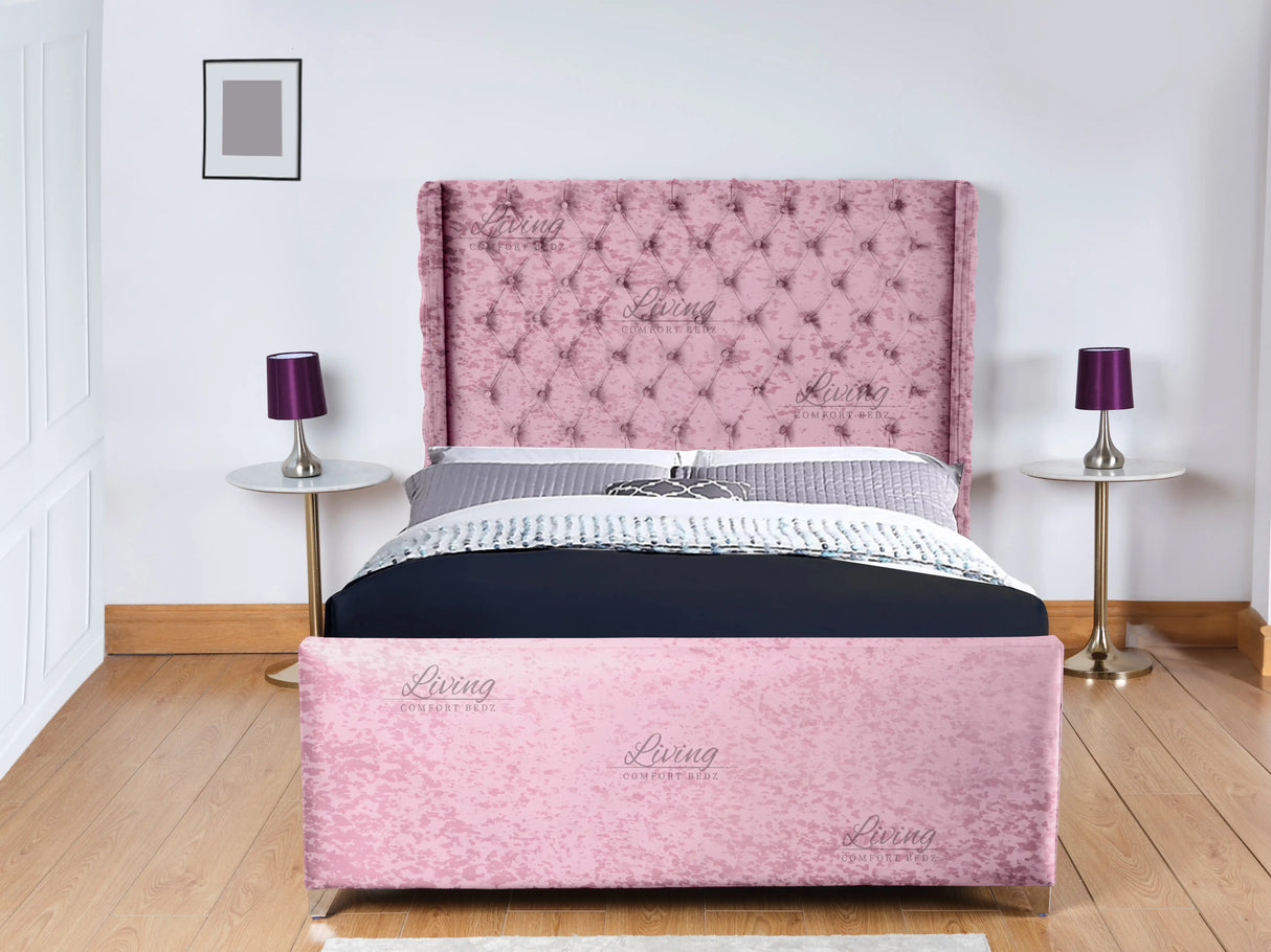 Monarch Wingback Upholstered Bed