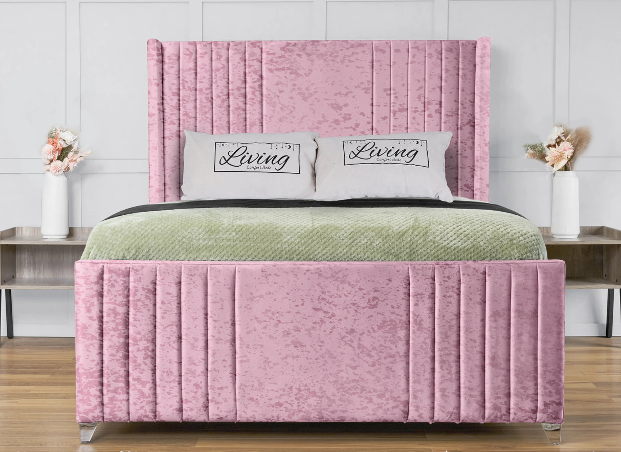 Elise Wingback Upholstered Bed